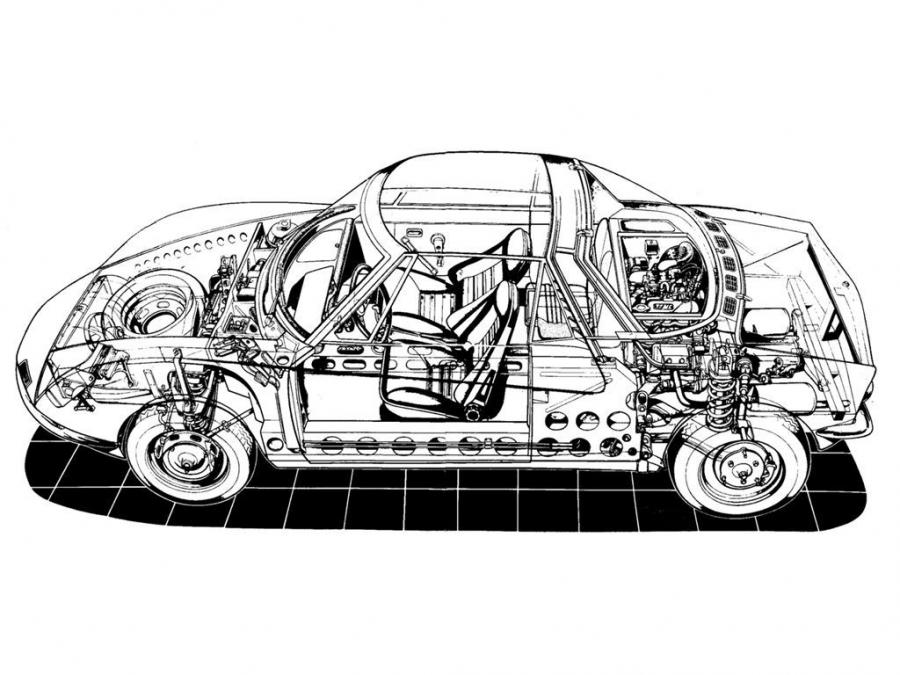 Схема Matra M 530 LX 1970 года  (фото 2 из 4)